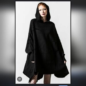 Killstar Darkest Daze Hooded Oversized Sweater